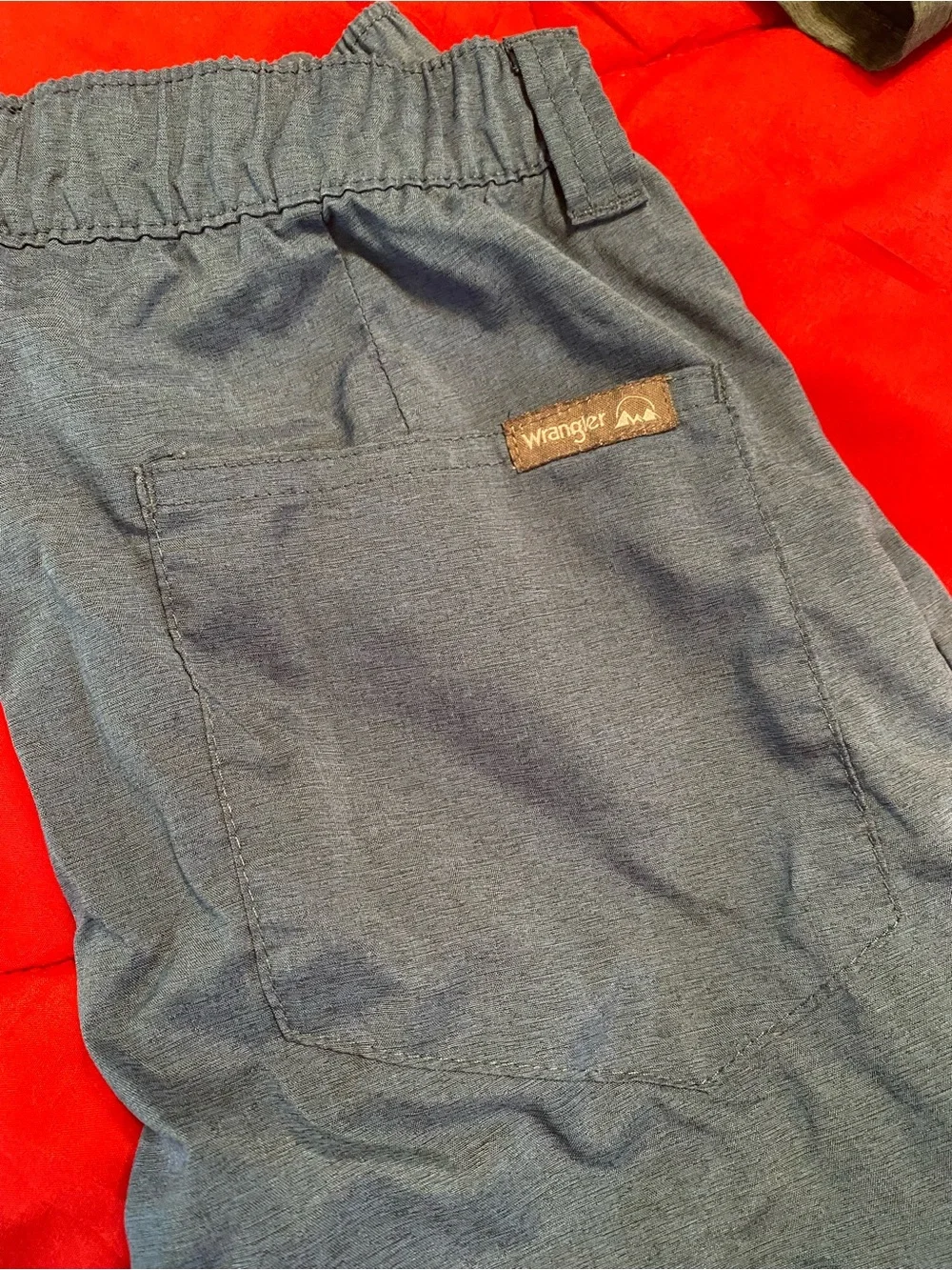 Wrangler Kids' Shorts in Blue, Charcoal & Cream